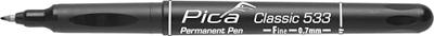 Pica 533/46 Permanent Pen | 0,7mm | Rond | Zwart | Blister - PI53346SB