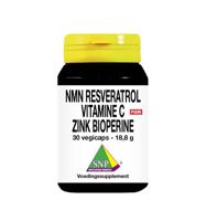 Vitamine B3 resveratrol gebufferde vitamine C zink 30 Vegetarische capsules - thumbnail