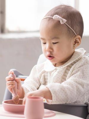 4-delige EZPZ First food-maaltijdset van siliconen roze 4-delige EZPZ First food-maaltijdset van siliconen roze