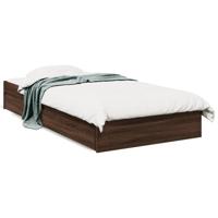 Bedframe met lades bewerkt hout bruin eikenkleurig 100x200 cm - thumbnail