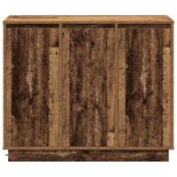 LED Sideboard Oudhout 90 x 32 x 75 cm Bewerkt hout - thumbnail