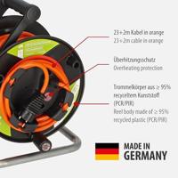 Brennenstuhl 1148500 Kabelhaspel 23 m Oranje Randaarde stekker - thumbnail