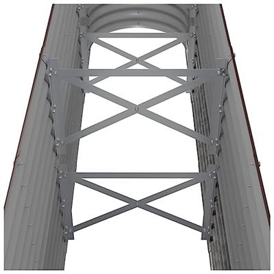 Plantenbak 260x40x68 cm gepoedercoat staal bruin