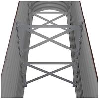 Plantenbak 260x40x68 cm gepoedercoat staal bruin - thumbnail