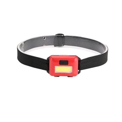 2 stuks mini COB LED koplamp verstelbare Camping Torch lamp licht met 3 modi (rood)