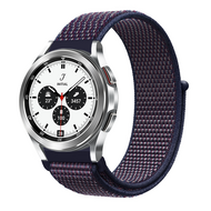 Sport Loop nylon bandje - Navy / donkerpaars gemêleerd - Samsung Galaxy Watch 4 Classic - 42mm / 46mm - thumbnail