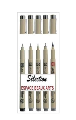 Fineliner sakura pigma micron koelgrijs 4 maten | 6 stuks