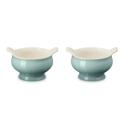 LE CREUSET - Heritage - Soepkom 0,60l Sea Salt set/2