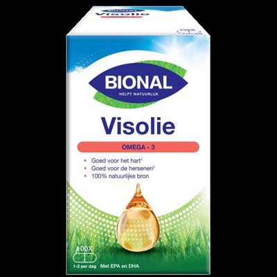 Bional Visolie Omega-3 Vetzuren Capsules 100st Bional Visolie Omega-3 Vetzuren Capsules 100st