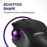 Perixx PERIMICE-720 Muis Radiografisch, Bluetooth Zwart 600 dpi, 1600 dpi Met trackball - thumbnail