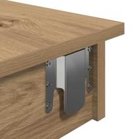 Bartafel wandgemonteerd 102x45x103,5 cm bewerkt hout artisanaal - thumbnail