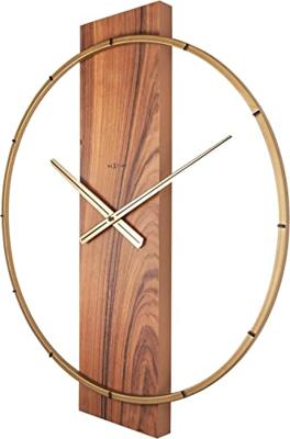 Wandklok - 50,8 x 58,2 x 4,3 cm - Hout/Staal