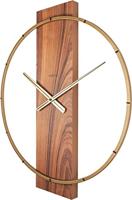 NeXtime NE-3195BR Wandklok 50.8x58.2x4.3, Hout/Steel, Bruin - thumbnail