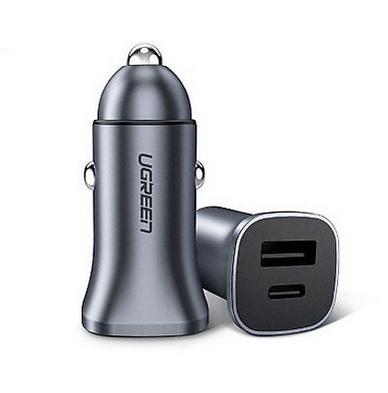 UGREEN 30780 Autolaadstation 18 W USB-C bus, USB-A-bus USB PD Zwart Auto