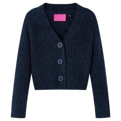Kindervest gebreid 116 marineblauw Kindervest gebreid 116 marineblauw