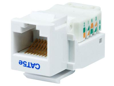 Monoprice Cat5E RJ-45 Toolless Keystone Jack, Wit (100310)