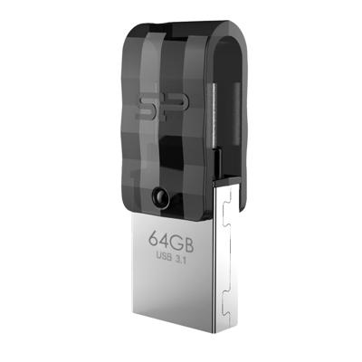 Silicon Power C31 Dual USB Pendrive Mobile 64GB USB-C Black
