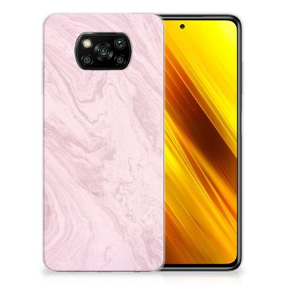 Xiaomi Poco X3 | Poco X3 Pro | TPU | Siliconen hoesje | Marble Pink - Origineel Cadeau Vriendin