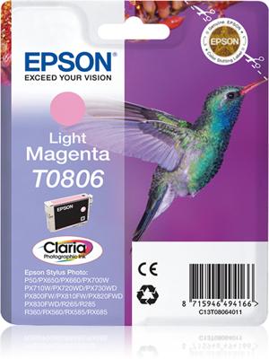 Epson Singlepack Light Magenta T0806 Claria Photographic Ink