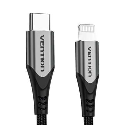 Kabel Lightning Vention TACHF Grijs 1 m (1 Stuks) - thumbnail