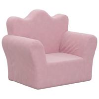 Kinderbank zacht pluche roze - thumbnail