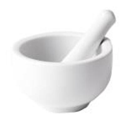 Vijzel keramiek dia 8 cm wit