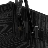 Salontafel Zwart eiken 102 x 50 x 52.5 cm Bewerkt hout - thumbnail