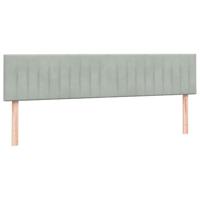 Boxspring met matras fluweel lichtgrijs 180x220 cm - thumbnail