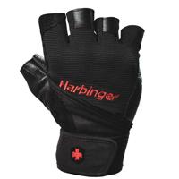 Harbinger Men's Pro Fitness Handschoenen met Wrist Wrap - Zwart - XL - thumbnail