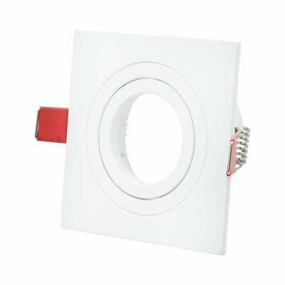 Inbouwspot wit kantelbaar vierkant voor 50mm lamp 93x93mm 148-560