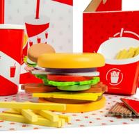 Bigjigs houten burger- en frietset, 48dlg. - thumbnail