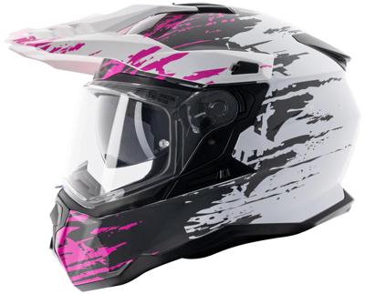 SPEC-X endurohelm "sx-62.01/r1" stinger adv helmet spac-x sx-62.01/r1 stinger adv xl white/pink