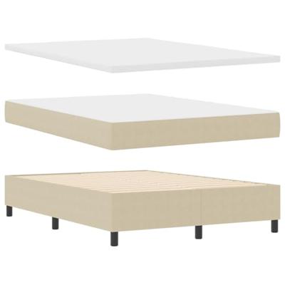 Boxspringbed met matras in lichtgroen-grijs, 140 x 200 cm, van corduroy stof