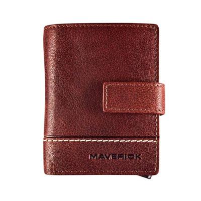 Kaarthouder Maverick Rough Gear super compact RFID leer bruin