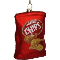 Ornament Chips Tas Glas Rood 10cm HD Collection - Hd collection - thumbnail