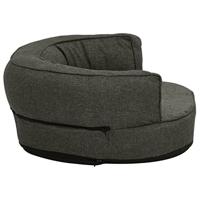 vidaXL Hondenbed ergonomisch linnen-look 75x53 cm fleece donkergrijs, hondenmatras, hondenbed, hondenmand, hondenmatrassen, hondenbedden, hondenmanden - thumbnail