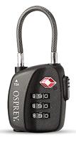 Osprey TSA 3 Dial Cable Lock Slot Black O/S - thumbnail