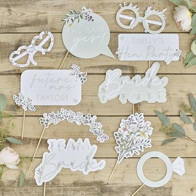 Ginger Ray fotobooth props team bride 10 stuks | 10 stuks