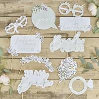 Ginger Ray fotobooth props team bride 10 stuks | 10 stuks - thumbnail