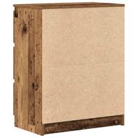 Dressoir 60x35x76 cm bewerkt hout oud houtkleurig - thumbnail