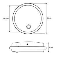LED-lamp met bewegingssensor Maclean, PIR-sensor, kleur wit, 10 W, IP65, 1000 lm, neutrale kleur, MCE525 W - thumbnail
