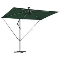 Cantilever Banana Parasol met slot Groen 294 x 200 x 254 cm - thumbnail