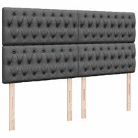 Boxspring met matras stof donkergrijs 180x200 cm - thumbnail