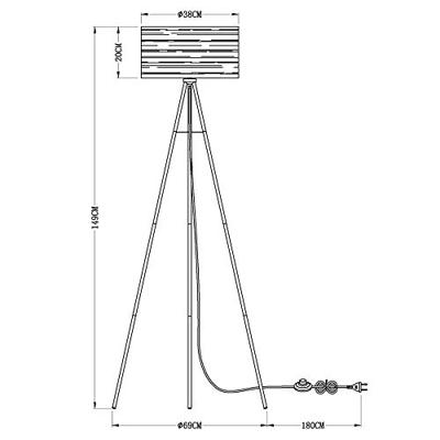 Globo Tripod vloerlampTunno - 15342S