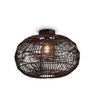 GOOD&MOJO Plafondlamp 'Madeira' Rotan, 48cm, kleur Zwart - thumbnail