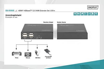 Digitus DS-55505 HDBaseT-extender (ontvanger) Via netwerkkabel RJ45 100 m