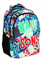 Maui & Sons rugzak junior 30 liter 32 x 45 cm polyester zwart - thumbnail