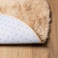 Hoogpolig vloerkleed NAVARRA 160x160 cm polyester beige - thumbnail