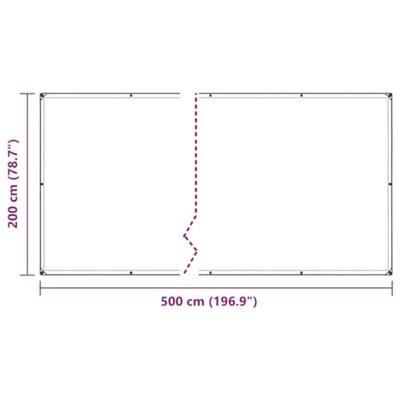VidaXL Doorzichtig zeildoek met zeilringen 2x5 m pvc