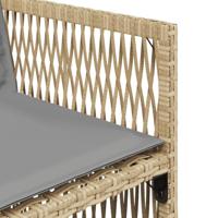 11-delige Tuinset met kussens poly rattan gemengd beige - thumbnail